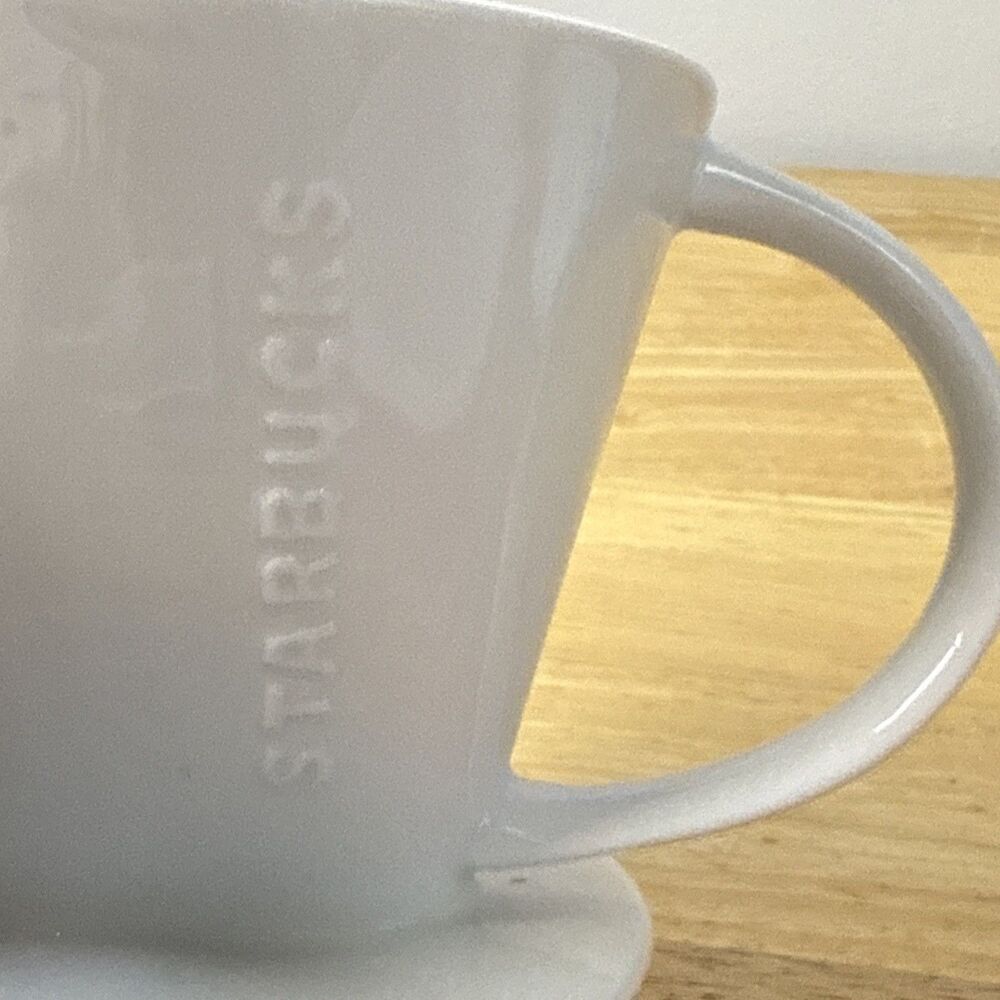 Starbucks White Ceramic Pour Over Coffee Maker Glossy Easy to Clean Single Cup - Picture 2 of 7